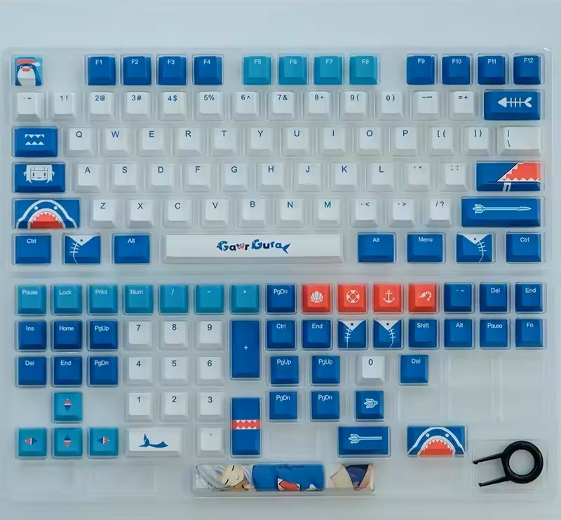 GMK Gawr Gura Keycaps – 130 Keys of Ocean Vibes