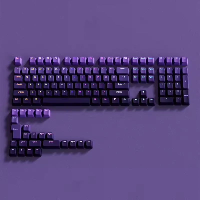 Purple Gradient Backlit RGB Keycap Set